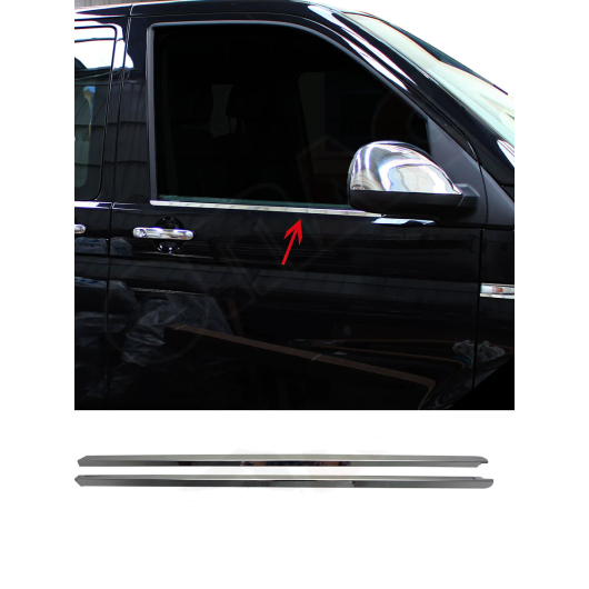 Moulure basse inox vitre AV VW T6 OMAC - Kit carrosserie fourgon 