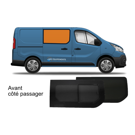 Baie à coller OMAC pour Trafic 3 - Fenêtre simple vitrage van