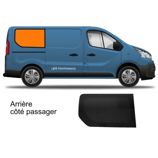Baie à coller OMAC pour Trafic 3 - Fenêtre simple vitrage van