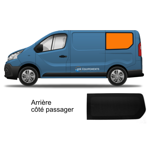 Baie à coller OMAC pour Trafic 3 - Fenêtre simple vitrage van