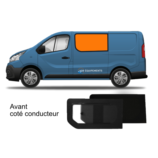 Baie à coller OMAC pour Trafic 3 - Fenêtre simple vitrage van