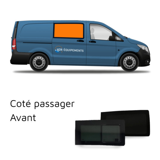 Baie | Vito W447 OMAC - Vitrage teinté noir pour fourgon aménagé