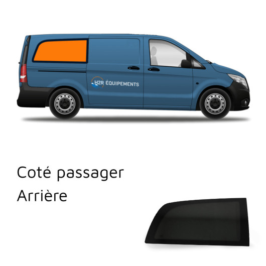 Baie | Vito W447 OMAC - Vitrage teinté noir pour fourgon aménagé