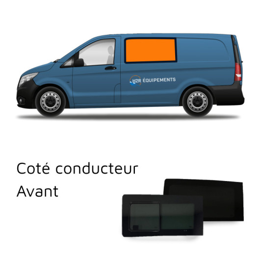 Baie | Vito W447 OMAC - Vitrage teinté noir pour fourgon aménagé