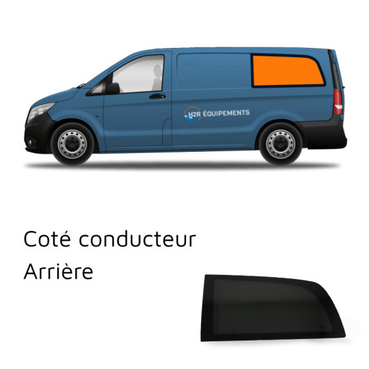 Baie | Vito W447 OMAC - Vitrage teinté noir pour fourgon aménagé