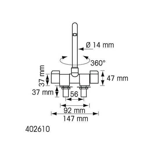 Robinet mélangeur PLASTIMO - eau en bateau, fourgon & camping-car