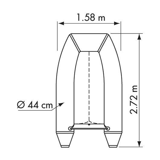 Annexe Fun II PI270 VH PLASTIMO - annexe de bateau 270 cm à fond gonflable amovible 3 personnes