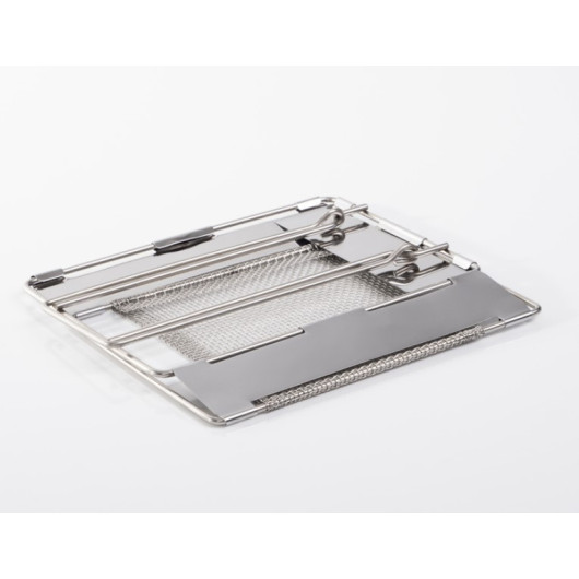 Grille-pain pliable CAMP4 - toaster pliable pour réchaud et barbecue de camping-car.