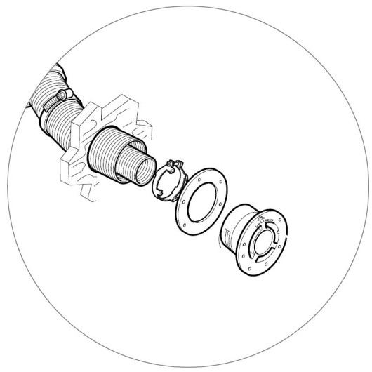 TRUMA Ventouse intérieur ZR 80 pour installation Combi D 4 et D 6 sur fourgon aménagé.