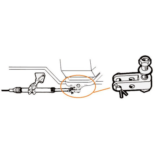 ULTRAFLEX A75 attache câble direction sur moteur