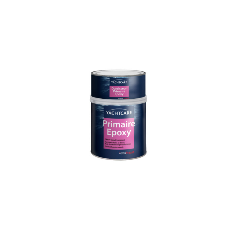 Primaire Époxy Blanc YACHT CARE - 2,25L, Bi-Composant, Anticorrosion, Support Aluminium, Sous Eau Et Hors Eau