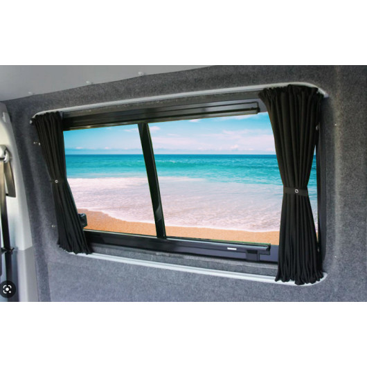 Rideau occultant cabine VW T4 OMAC - Accessoire isolation séparation fourgon et van aménagés