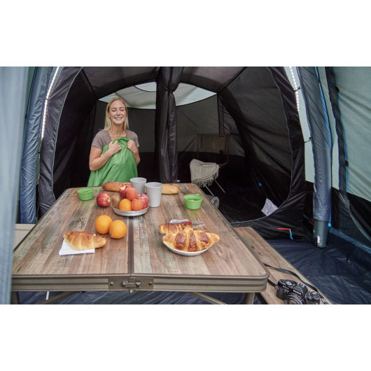 Table camping bois flotté + 2 bancs TRIGANO - mobilier de plein air pour pique nique & camping