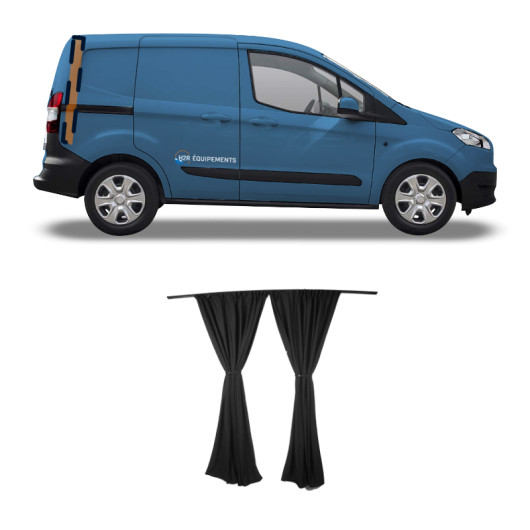 Rideau de séparation coffre Tourneo Courier OMAC - Accessoire occultant pour fourgonette et ludospace