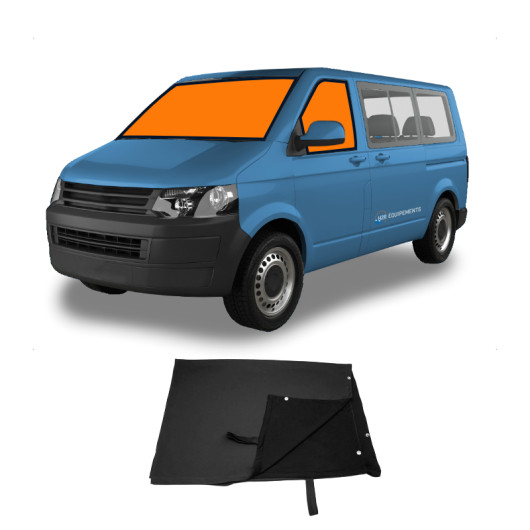 Rideau occultant cabine VW T5 T6 OMAC - Accessoire pare-brise habitacle fourgon et van aménagés