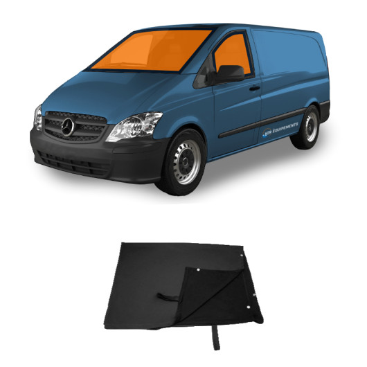 Rideau occultant cabine OMAC pour Vito W639 - Rideau coulissant fixe pour van aménagé