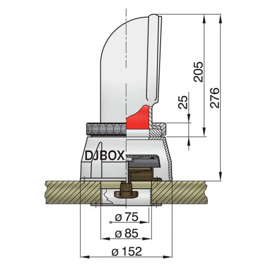 Boite à dorade DJBOX VETUS - Accessoire aération de pont pour bateau et voilier
