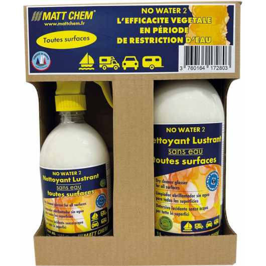 Kit No Water 2 nettoyant sans eau MATT CHEM - produit de nettoyage sans eau pour camping-car & bateau