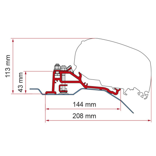 FIAMMA Kit F80 Ducato H2 Skyroof