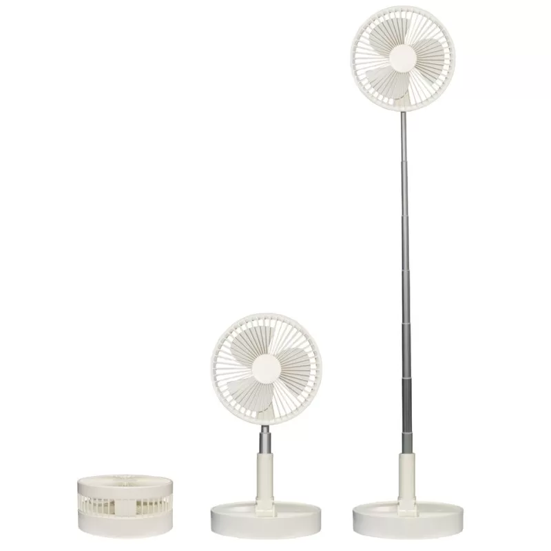 Ventilateur De Bureau Portable Pliable Et Rechargeable - 7200mAh, Blanc - Mini Ventilateur électrique