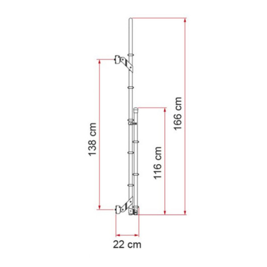 Échelle Deluxe spécial kit DJ FIAMMA - Echelle extérieure accès toit pour fourgons aménagés