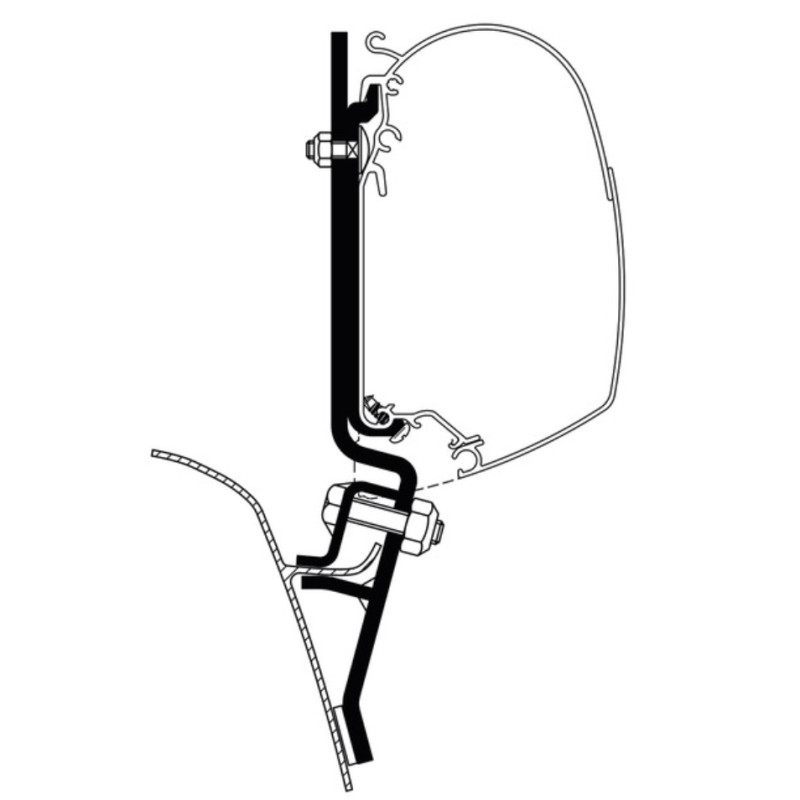 Adaptateur De Toit Thule Pour Stores Omnistor 4900/5200 Sur Iveco - Ducato H2 Rehaussable Neuf