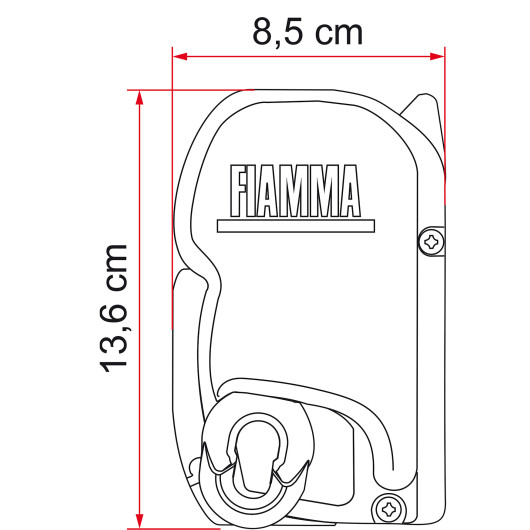 FIAMMA F45 S 190 - Store de paroi à manivelle pour van, camping-car et fourgon aménagé