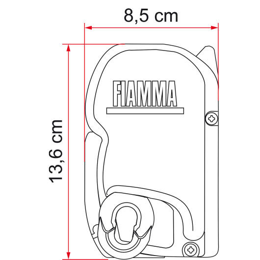 F45s 230 FIAMMA - store latérale pour van aménagé - dimensions