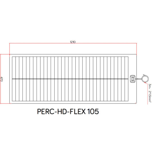 EM Kit solaire PERC HD Flex 105 W / MPPT - Kit panneau solaire pour fourgon, camping-car et bateau