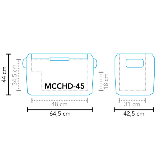 Cool Box MCCHD-45 AC/DC MESTIC - glacière à compression 45 L pour van, camping & bateau