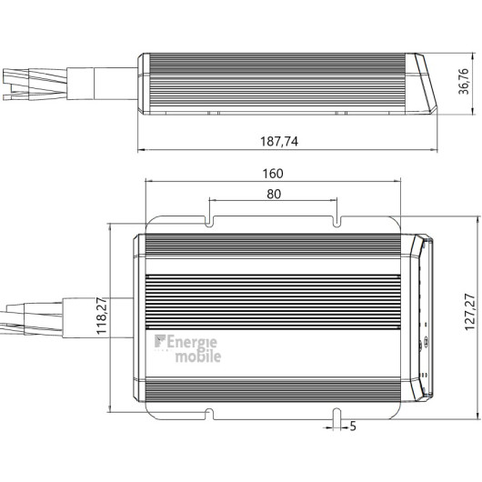 Puissant chargeur DC/DC avec régulateur solaire MPPT 580W pour charge de batterie 12V en bateau, camping-car et fourgon aménagé.