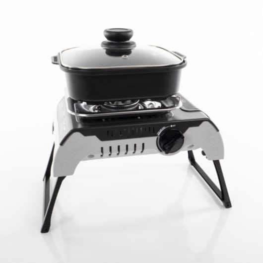 Poële grill carré CAMP4 Cook'n Fold - Accessoire ustensile de cuisine mobile pour camping, fourgon et bateau