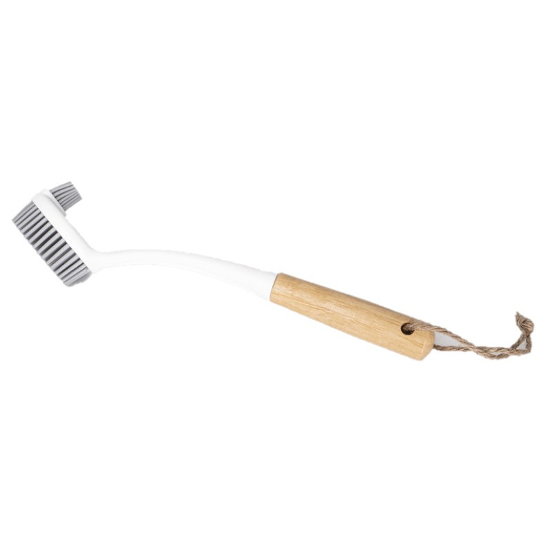 Lot De 3 Brosses à Vaisselle – Manche Plastique Ergonomique – Poils Durs Pour Salissures Tenaces – Nettoyage Cuisine, éviers – Blanc - 10
