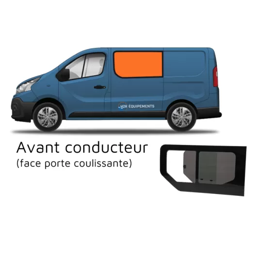 Baie latérale & arrière - fenêtre pour Trafic 3 - avant conducteur