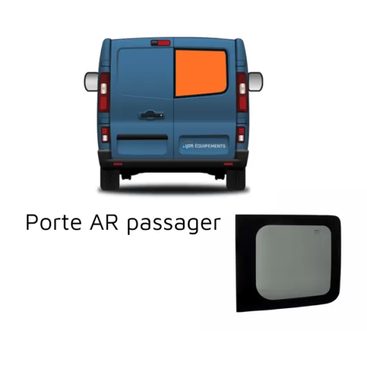 Baie latérale & arrière - fenêtre pour Trafic 3 - porte arrière passager