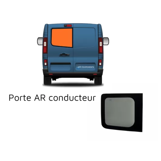 Baie latérale & arrière - fenêtre pour Trafic 3 - porte arrière conducteur
