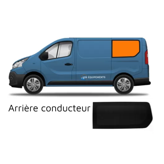 Baie latérale & arrière - fenêtre pour Trafic 3 - arrière conducteur