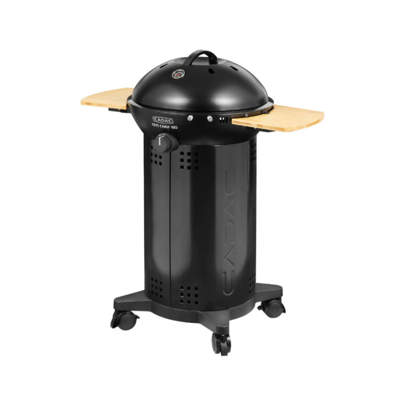 Barbecue Gaz Citi Chef 50 HOME It® - Brûleur Double Face Émaillé - Grille Green Grill - Tables Latérales Bois - 3.7 KW