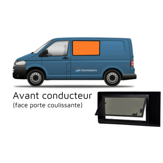 Baie latérale projetable - fourgon VW T5 T6 T6.1 - avant conducteur