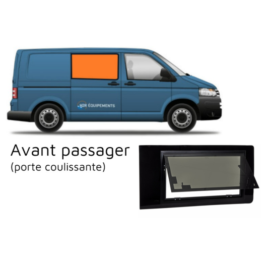 Baie latérale projetable - fourgon VW T5 T6 T6.1 - avant passager