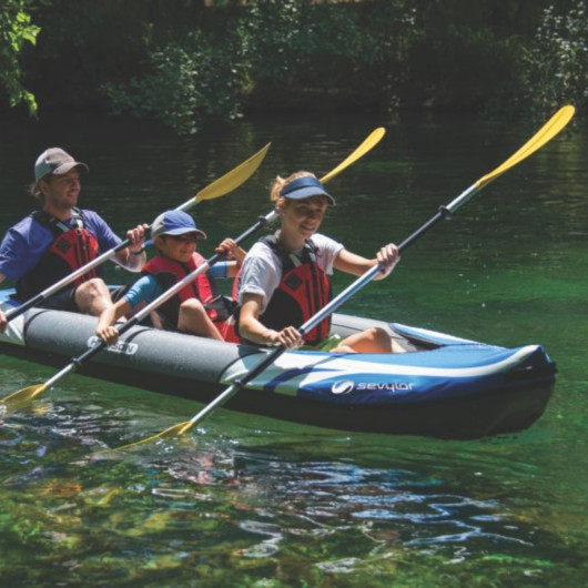 SEVYLOR Hudson Kayak 2 adultes 1 enfant - Kayak gonflable polyvalent pour randonnée cotière