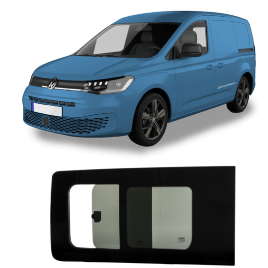 Baie latérale coulissante - fourgon VW Caddy Maxi 5 - teintée