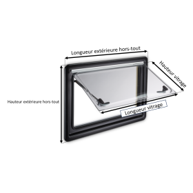 NRF Vitrage de remplacement Dometic S4 Vitrage de remplacement baie S4 Dometic - pièce détachée pour camping-car
