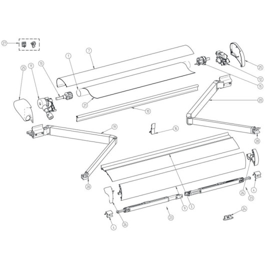 Pièces détachées Omnistor 6002 THULE - pièce de rechange pièces de camping-car