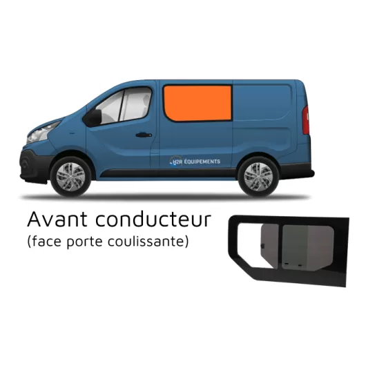 Baie latérale & arrière - fenêtre pour Trafic 2 - avant conducteur