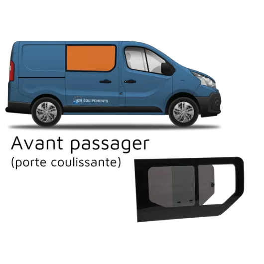 Baie latérale & arrière - fenêtre pour Trafic 2 - avant passager