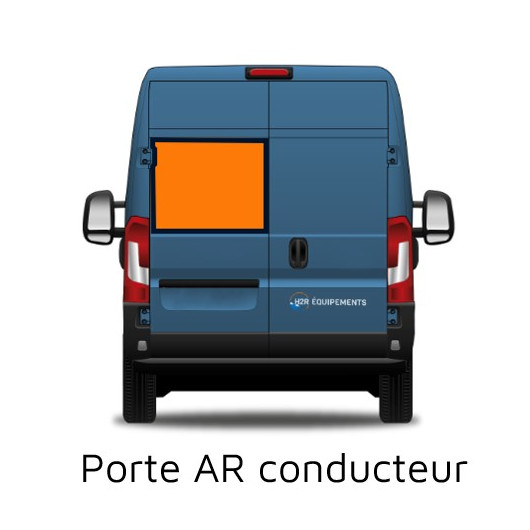Baie latérale CARBEST pour Fiat Ducato | fenêtre verre pour fourgon et van aménagé | porte arrière conducteur