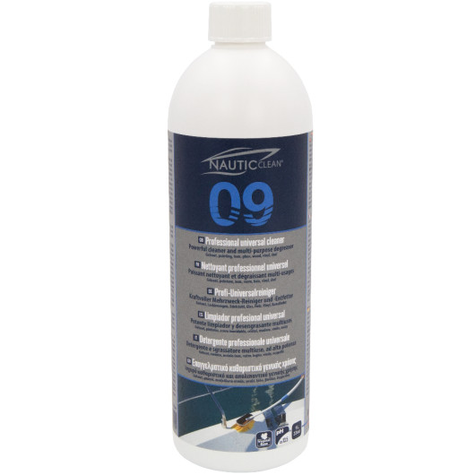 NAUTIC CLEAN 09 Nettoyant professionnel universel - Produit d'entretien & universel bateau - 1 Litre