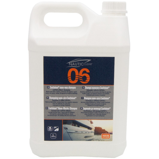 NAUTIC CLEAN 06 Shampoing nano-cire coatinium bateau - 5 Litres