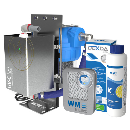 Kit désinfection automatique de l'eau LED UV-C WM AQUATEC - hygiène de l'eau pour fourgon, bateau & camping-car